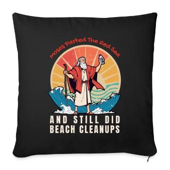 Moses did Recycling - Sofa pillow with filling 45cm x 45cm - black - Front
