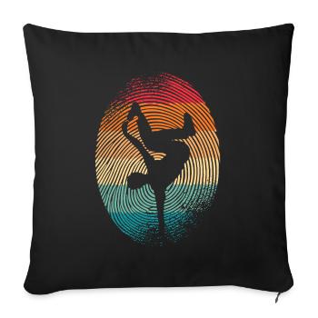 Breakdancer Breakdance Empreinte digitale Breakdance - Coussin et housse de 45 x 45 cm - noir - Devant