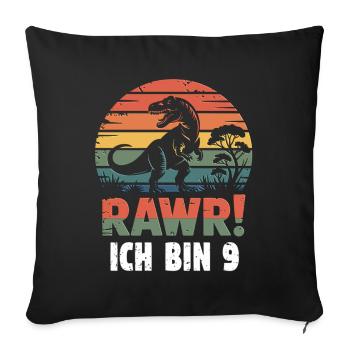 Trex 9 ans Enfant - Coussin et housse de 45 x 45 cm - noir - Devant