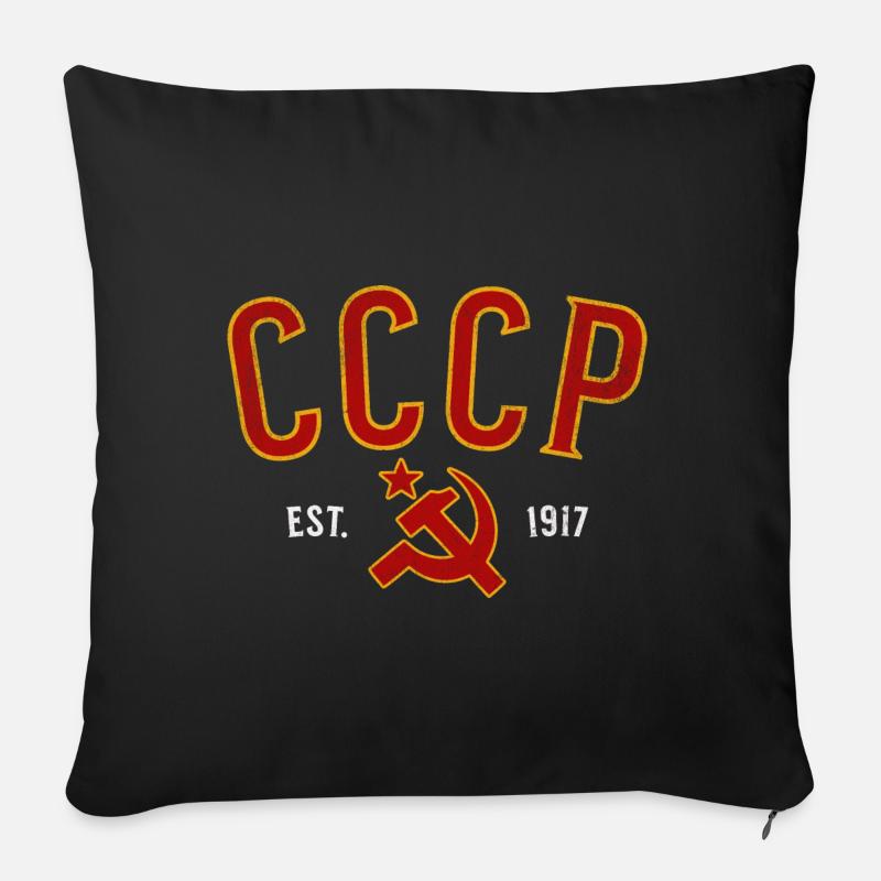 CCCP 1917 - Sofakissen mit Füllung 45 x 45 cm - Schwarz