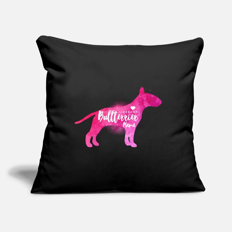 Liebende Bullterrier Mama Sofakissen mit Füllung 45 x 45 cm