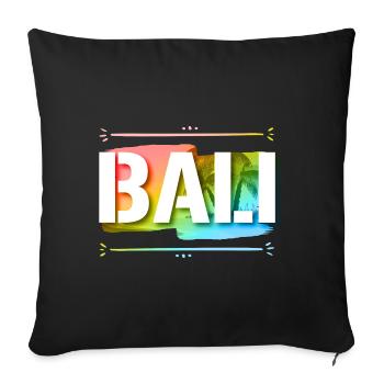 Bali - Coussin et housse de 45 x 45 cm - noir - Devant