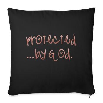 protectet by god - Sofakissen mit Füllung 45 x 45 cm - Schwarz - Vorne