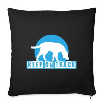 Gardez le cap, le nez toujours au sol - Coussin et housse de 45 x 45 cm - noir - Devant