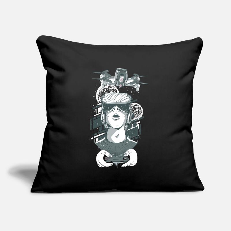 Drones opérateur, pilote de drones avec un drone Coussin et housse de 45 x 45 cm