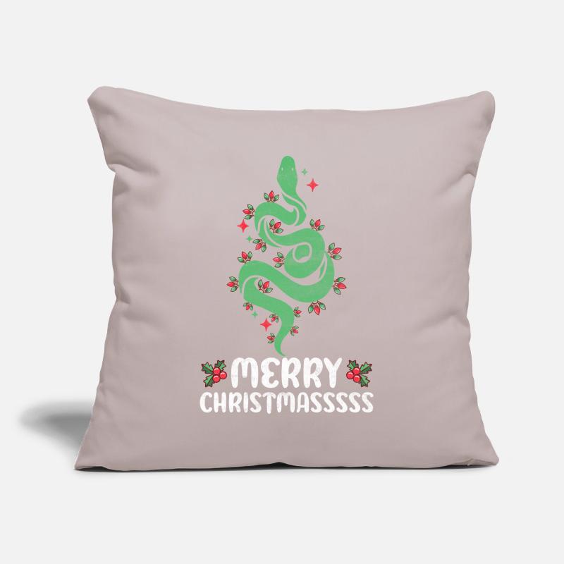 Serpent de Noël Whisperer Python Reptile Serpent Coussin et housse de 45 x 45 cm