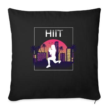 Kalifornien Palmen HIIT - Sofakissen mit Füllung 45 x 45 cm - Schwarz - Vorne