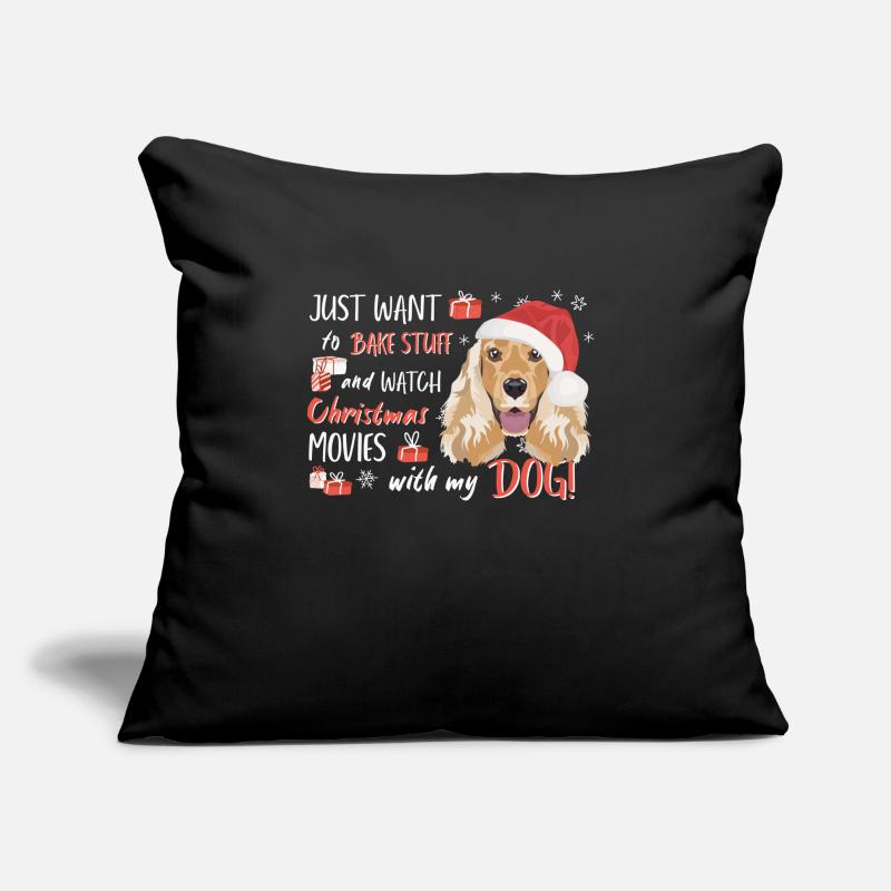 Deutsch Cocker Spaniel Joyeux Noël Coussin et housse de 45 x 45 cm