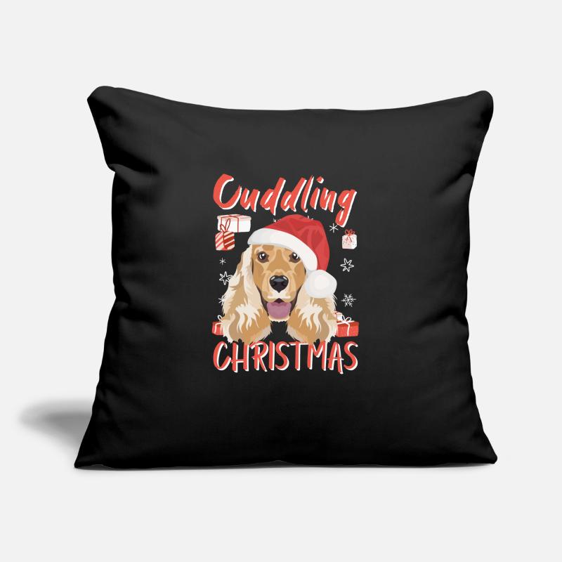 Deutsch Cocker Spaniel Joyeux Noël Coussin et housse de 45 x 45 cm