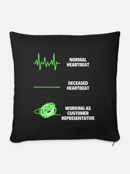 Customer Service Representative Customer Relations - Sofakissen mit Füllung 45 x 45 cm - Schwarz