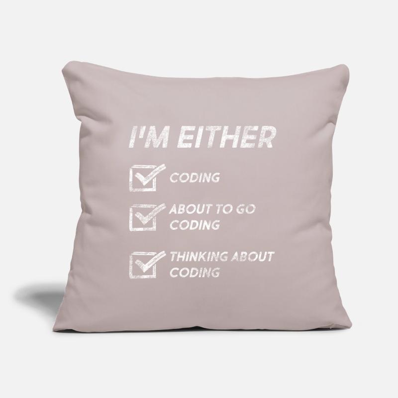 Citations de codage amusantes Codage Love Coder Programmeur Coussin et housse de 45 x 45 cm