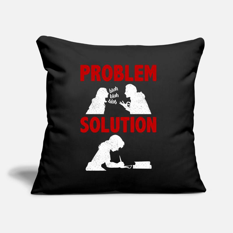 Novel Writing Writter Narrative Problem Solution Sofakissen mit Füllung 45 x 45 cm