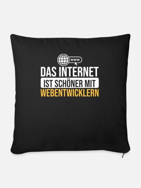 Webentwickler Frontend-Backend-Entwickler - Sofakissen mit Füllung 45 x 45 cm - Schwarz