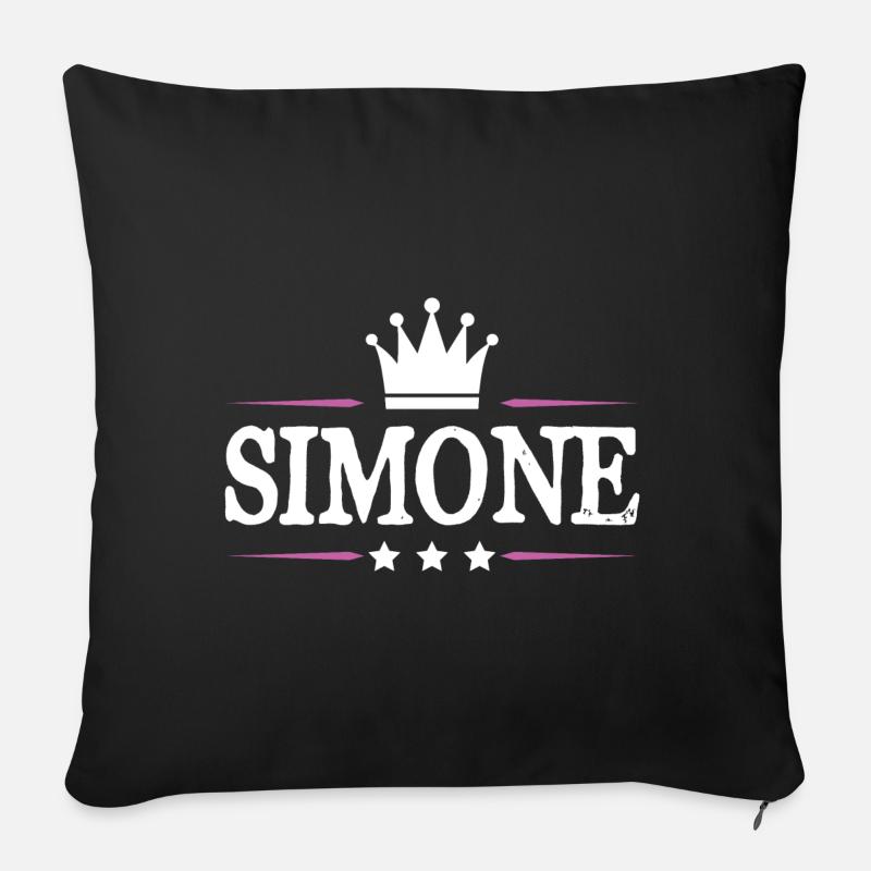 Simone - Sofakissen mit Füllung 45 x 45 cm - Schwarz