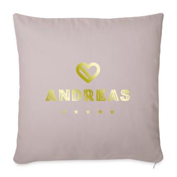 Andreas Herz - Sofa pillow with filling 45cm x 45cm - light taupe - Front