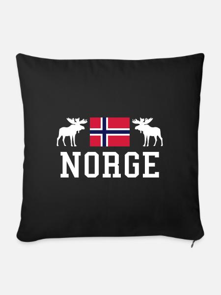 Norway - Sofakissen mit Füllung 45 x 45 cm - Schwarz