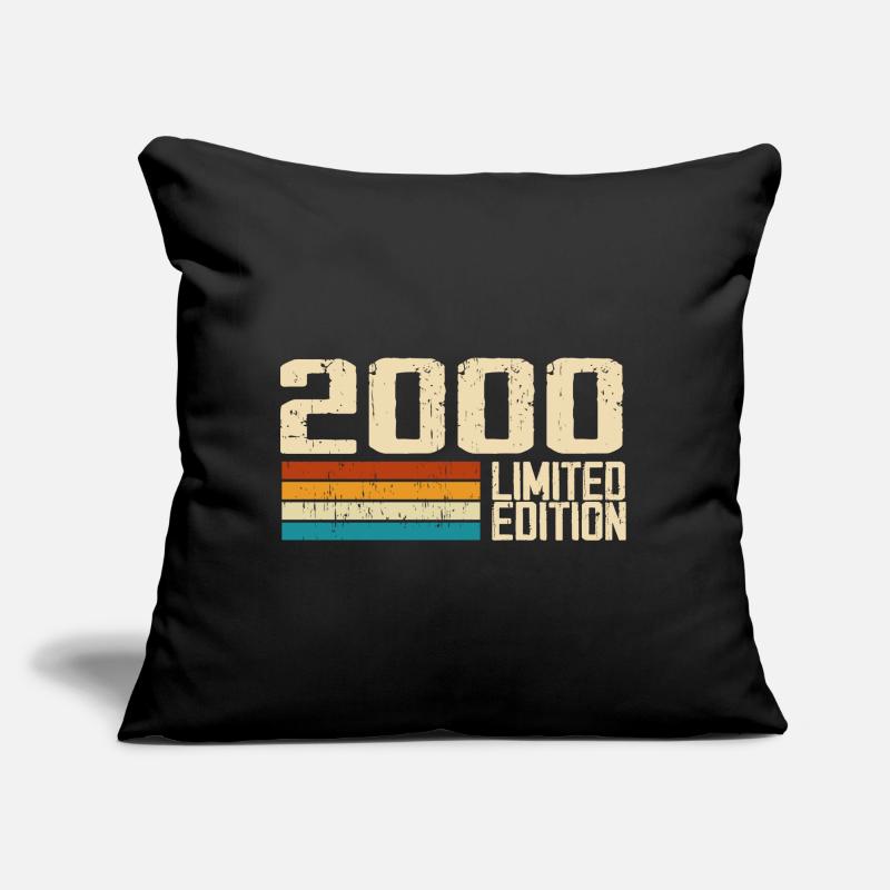 Né en 2000 - Vintage 2000 Anniversaire Rétro Coussin et housse de 45 x 45 cm
