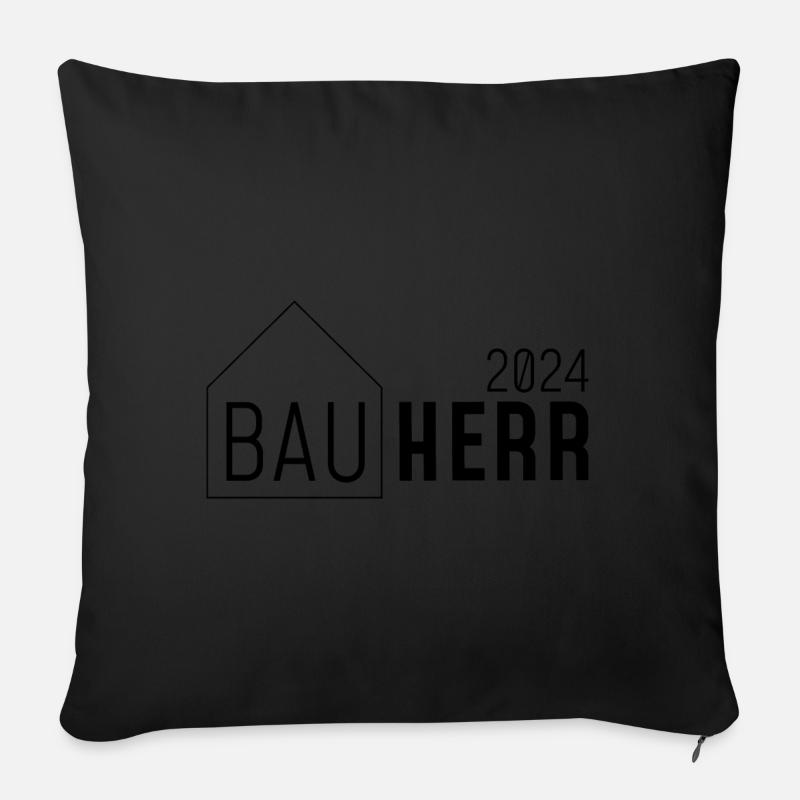 Bauherr - Sofakissen mit Füllung 45 x 45 cm - Schwarz