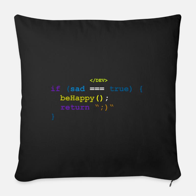 beHappy Funktion - Sofakissen mit Füllung 45 x 45 cm - Schwarz
