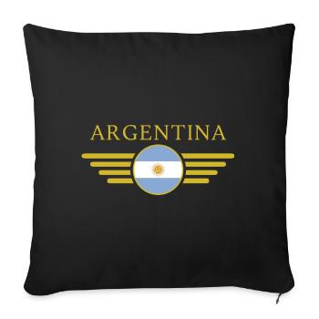 J’aime l’Argentine, T-shirt design de style élégance - Coussin et housse de 45 x 45 cm - noir - Devant