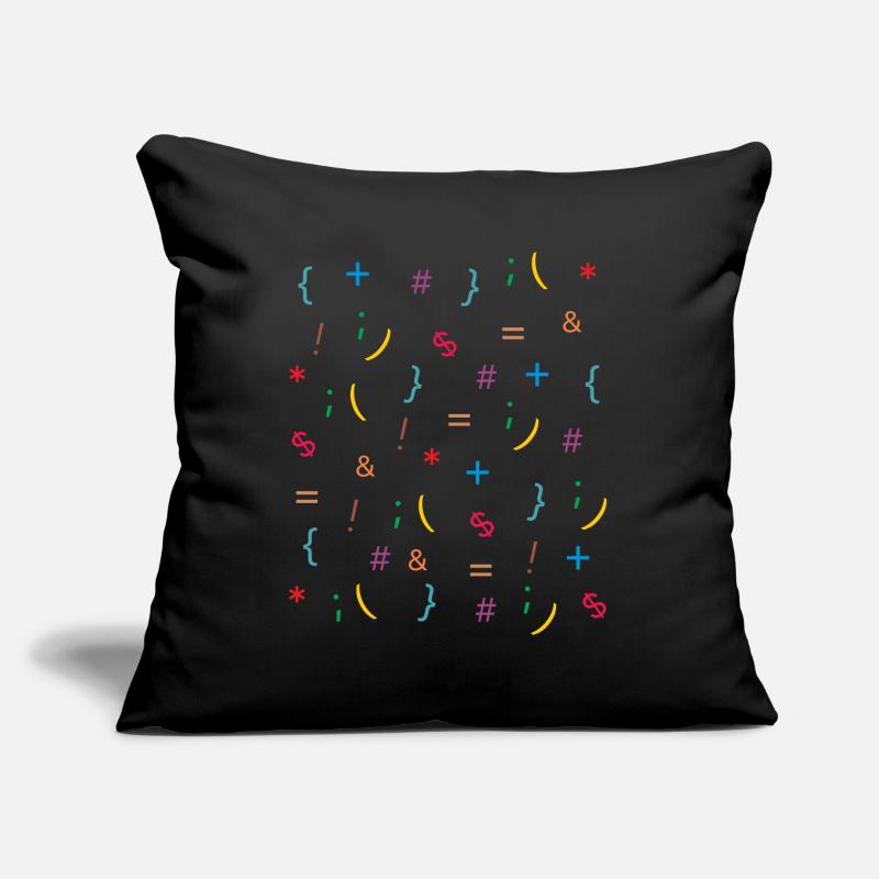 coding signs Sofa pillow with filling 45cm x 45cm