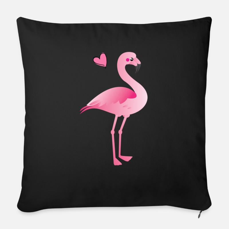 FLAMINGO - Sofakissen mit Füllung 45 x 45 cm - Schwarz