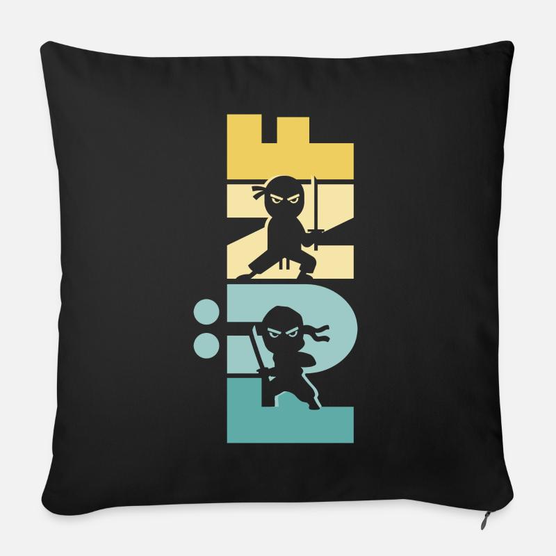 5 Jahre Junge Ninja 5. Geburtstag - Sofakissen mit Füllung 45 x 45 cm - Schwarz
