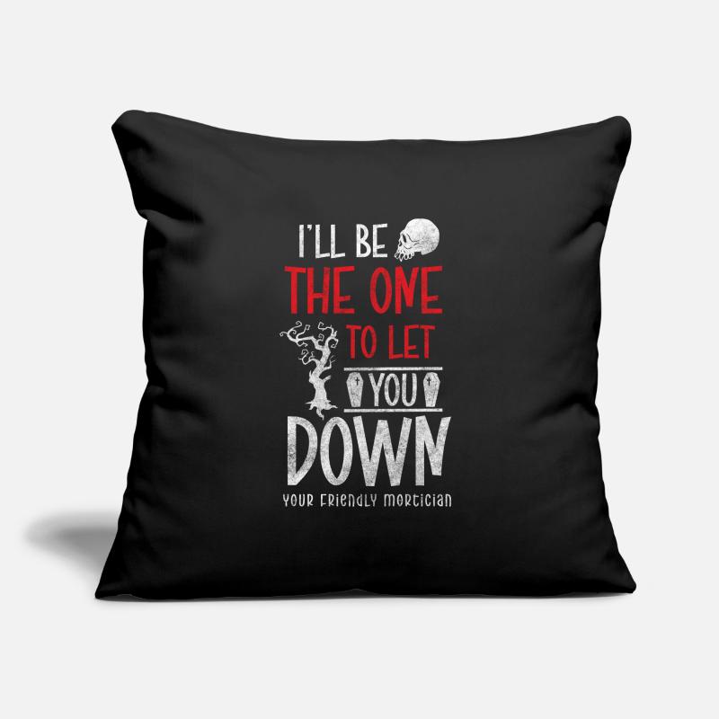 gravedigger profession coffin mourning Sofa pillow with filling 45cm x 45cm