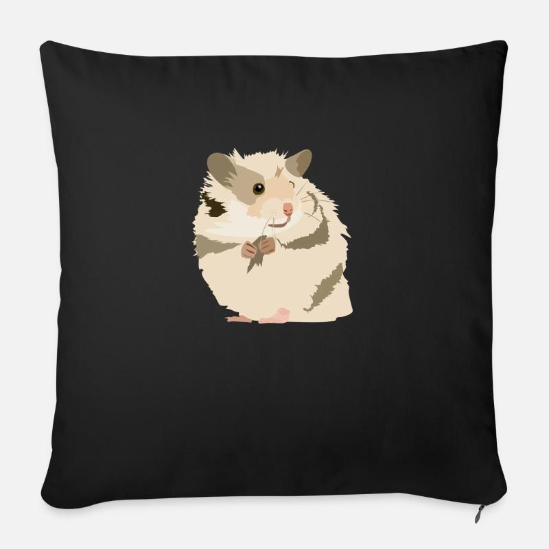 Hamster - Sofakissen mit Füllung 45 x 45 cm - Schwarz