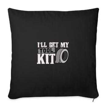 Je reçois ma boîte à outils Gaffa tape - Coussin et housse de 45 x 45 cm - noir - Devant