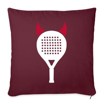 Joueur de padel Padel tennis diable femmes padel - Coussin et housse de 45 x 45 cm - bordeaux - Devant