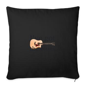 The blues - Coussin et housse de 45 x 45 cm - noir - Devant