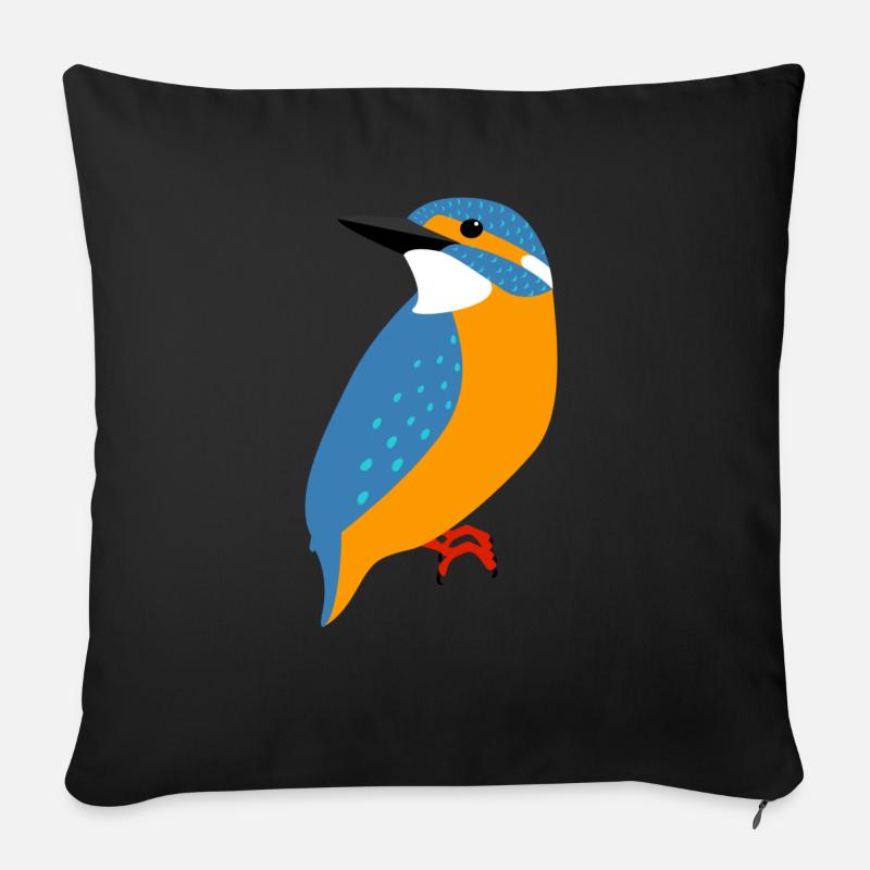 Eisvogel - Sofakissen mit Füllung 45 x 45 cm - Schwarz