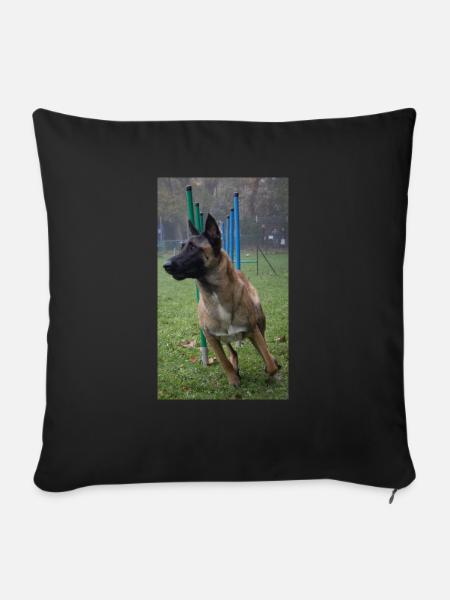 Mateo Slalom - Sofakissen mit Füllung 45 x 45 cm - Schwarz