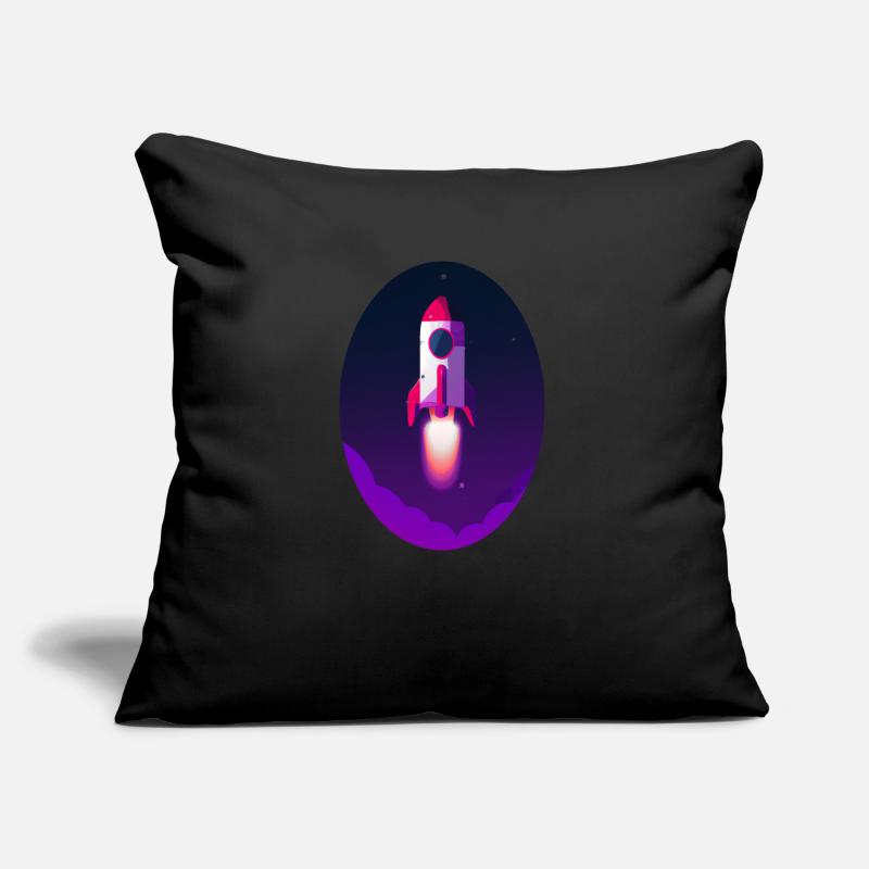 Fusée spatiale Coussin et housse de 45 x 45 cm