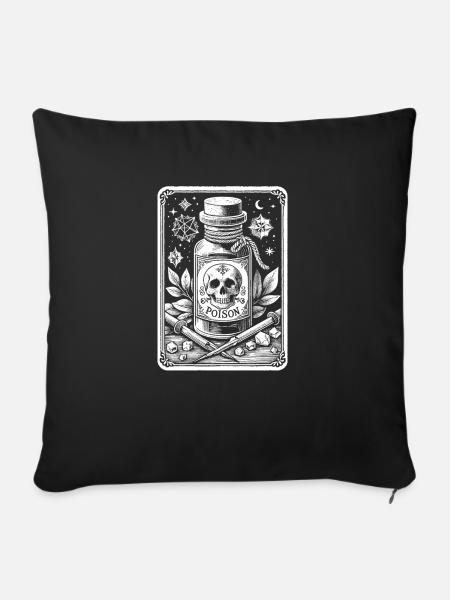 Gift-Fläschchen 1 - Sofakissen mit Füllung 45 x 45 cm - Schwarz