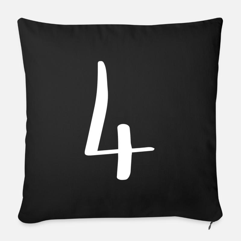 4 - Sofakissen mit Füllung 45 x 45 cm - Schwarz