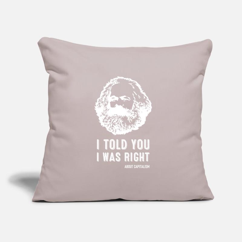 Je vous ai dit que j’avais raison Marx Marxisme Coussin et housse de 45 x 45 cm