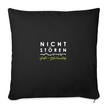 Winterschlaf - Sofakissen mit Füllung 45 x 45 cm - Schwarz - Vorne