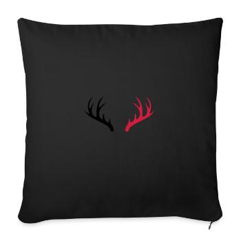 bois 2 - Coussin et housse de 45 x 45 cm - noir - Devant