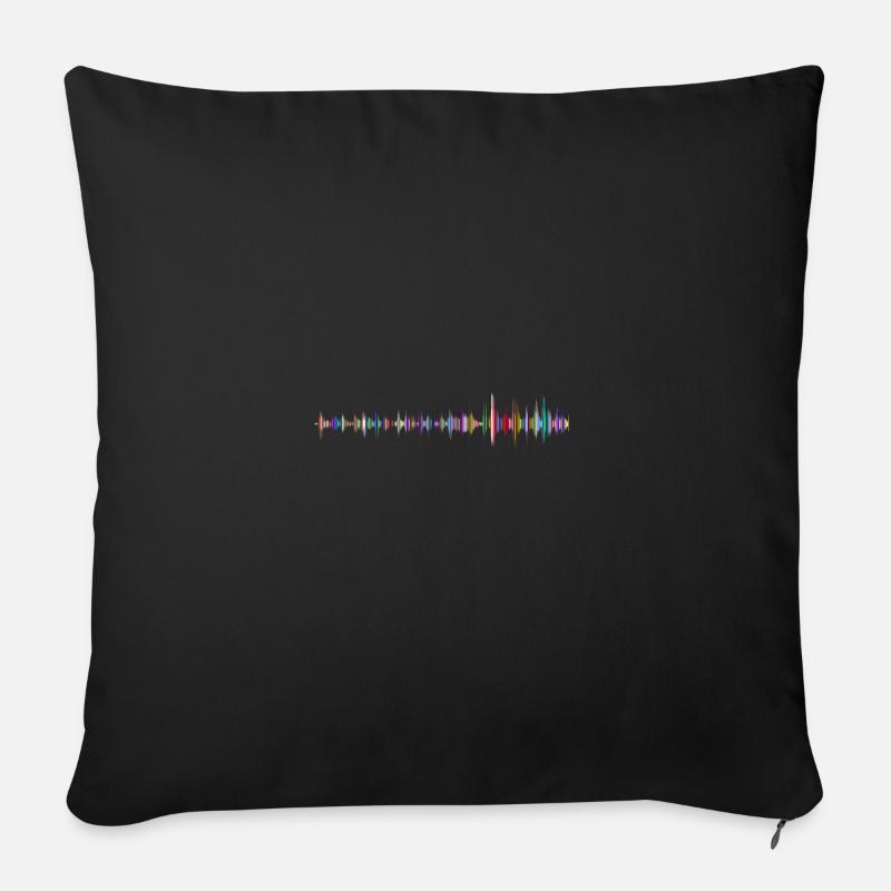 Synthesizer Analog Modular Vintage Retrowave - Sofakissen mit Füllung 45 x 45 cm - Schwarz