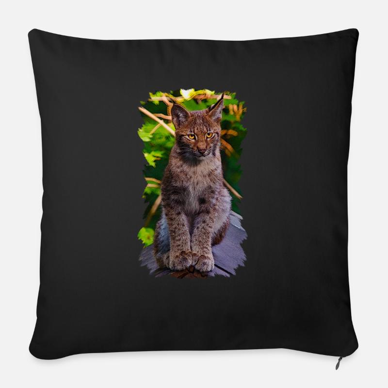 Luchs - Sofakissen mit Füllung 45 x 45 cm - Schwarz