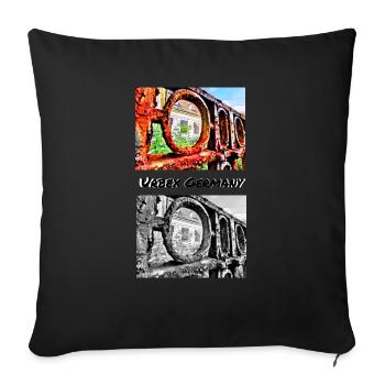 Urbex Germany#1 - Sofakissen mit Füllung 45 x 45 cm - Schwarz - Vorne