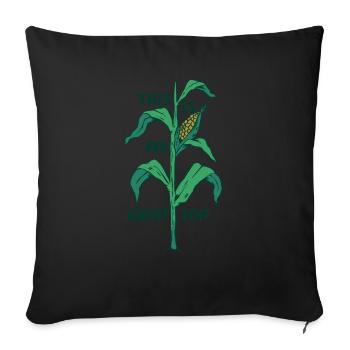 Citations agricoles drôles C’est mon agriculteur Crop Top - Coussin et housse de 45 x 45 cm - noir - Devant