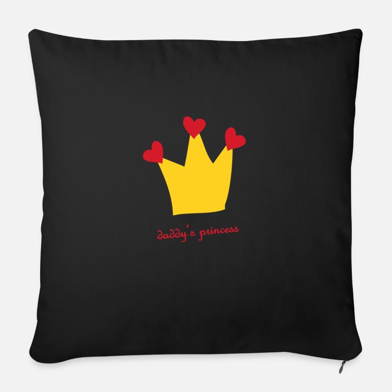 Daddys Princess - Sofakissen mit Füllung 45 x 45 cm - Schwarz