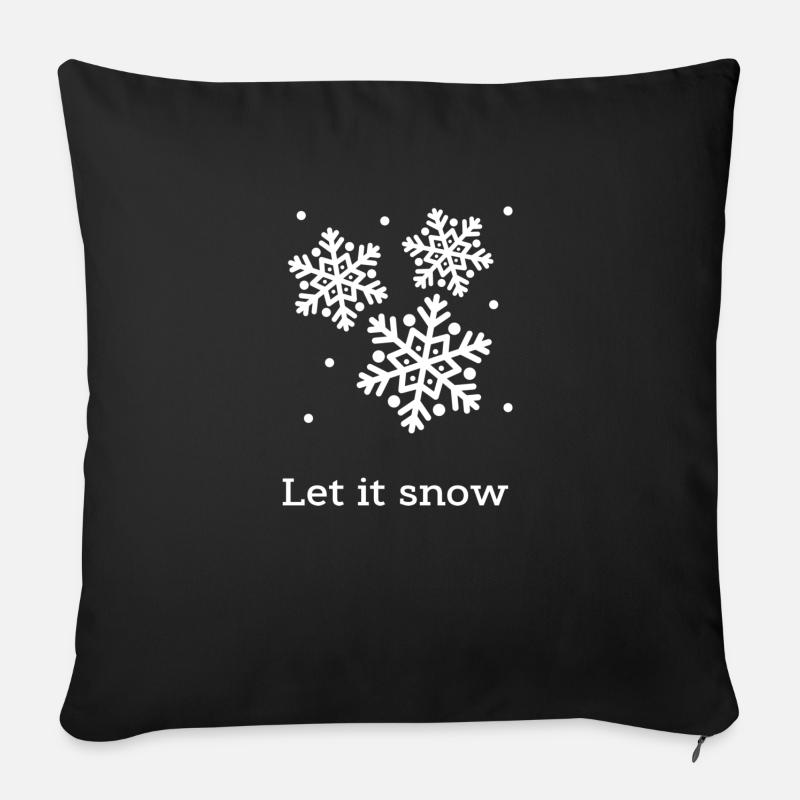 Let it snow - Sofakissen mit Füllung 45 x 45 cm - Schwarz