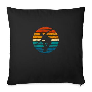 Skateboarder Skateboard Skater Skate Skateing - Sofakissen mit Füllung 45 x 45 cm - Schwarz - Vorne