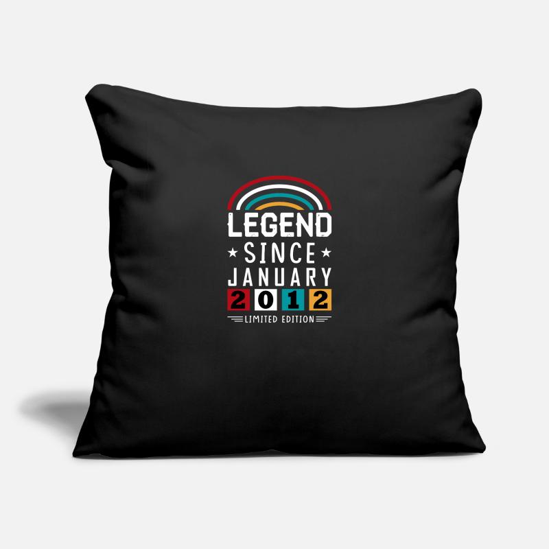 2012 Legend Since Birthday Gift Janvier Coussin et housse de 45 x 45 cm