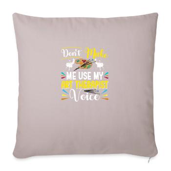 Art Therapist, Graphic Drawing, Art Design - Sofa pillow with filling 45cm x 45cm - light taupe - Front