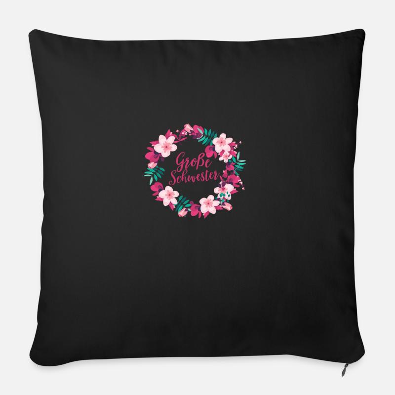 Grande soeur - Coussin et housse de 45 x 45 cm - noir